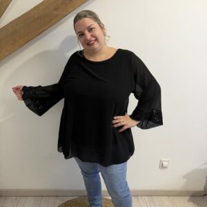 Blouse avec sequin au poignet
