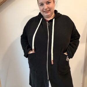 Gilet long avec capuche