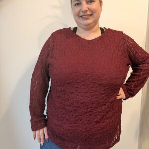 Blouse doublé effet dentelle