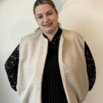 Gilet effet laine bouillie détails poches