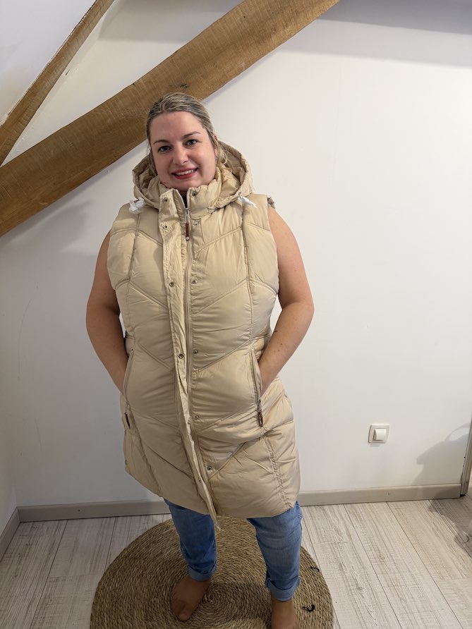 Doudoune longue sans manche